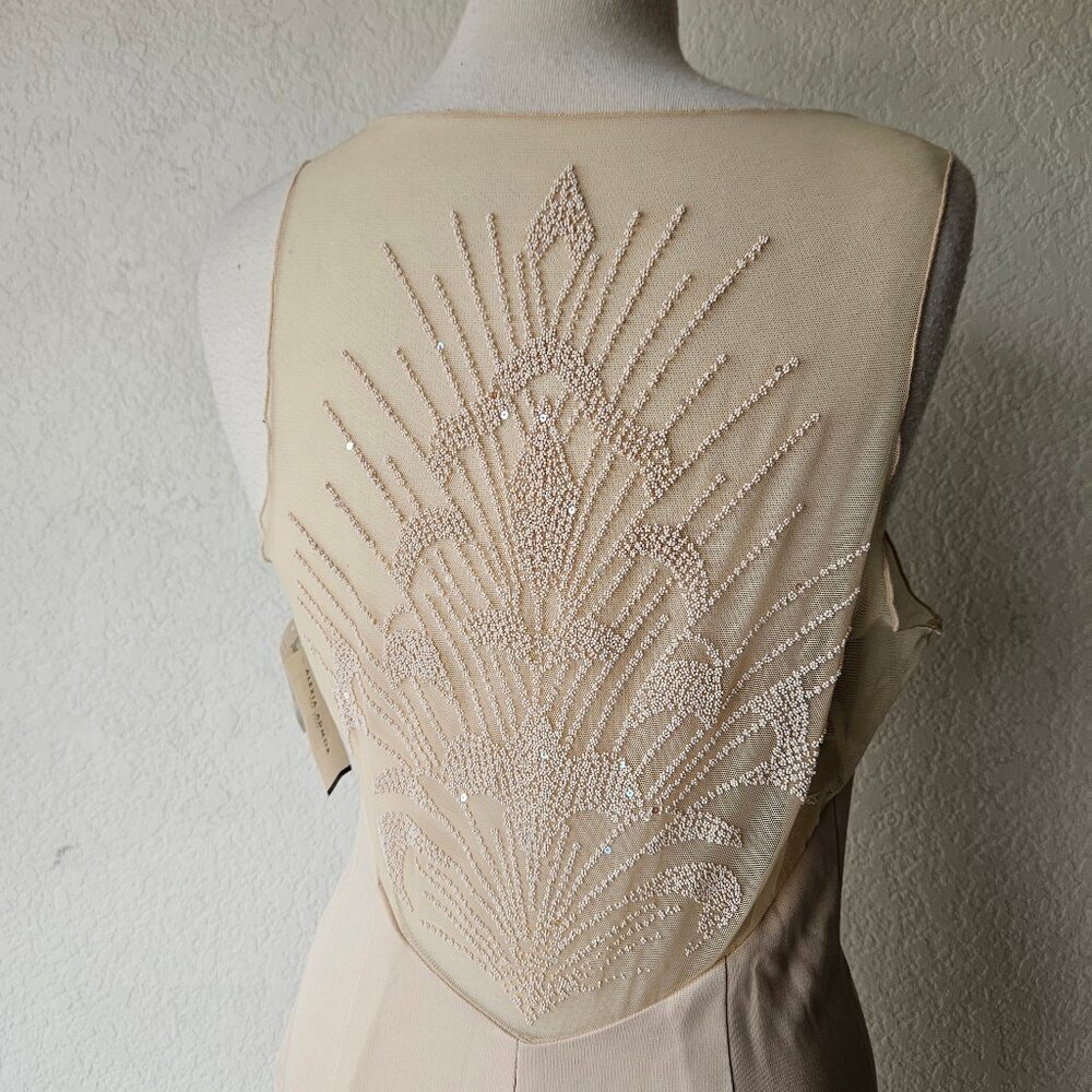 Alexia Admor Womens Beige Nude Look Kardashian Cocktail Dress L MSRP $305 NWT - Picture 10 of 12